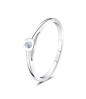 Chic Style with CZ Stone Silver Ring NSR-4037